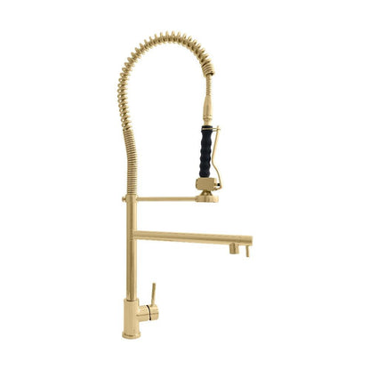 ZLINE Autograph Edition Van Gogh Pull Down Spring Kitchen Faucet with Pot Filler in Polished Gold (VNG-KF-PG)