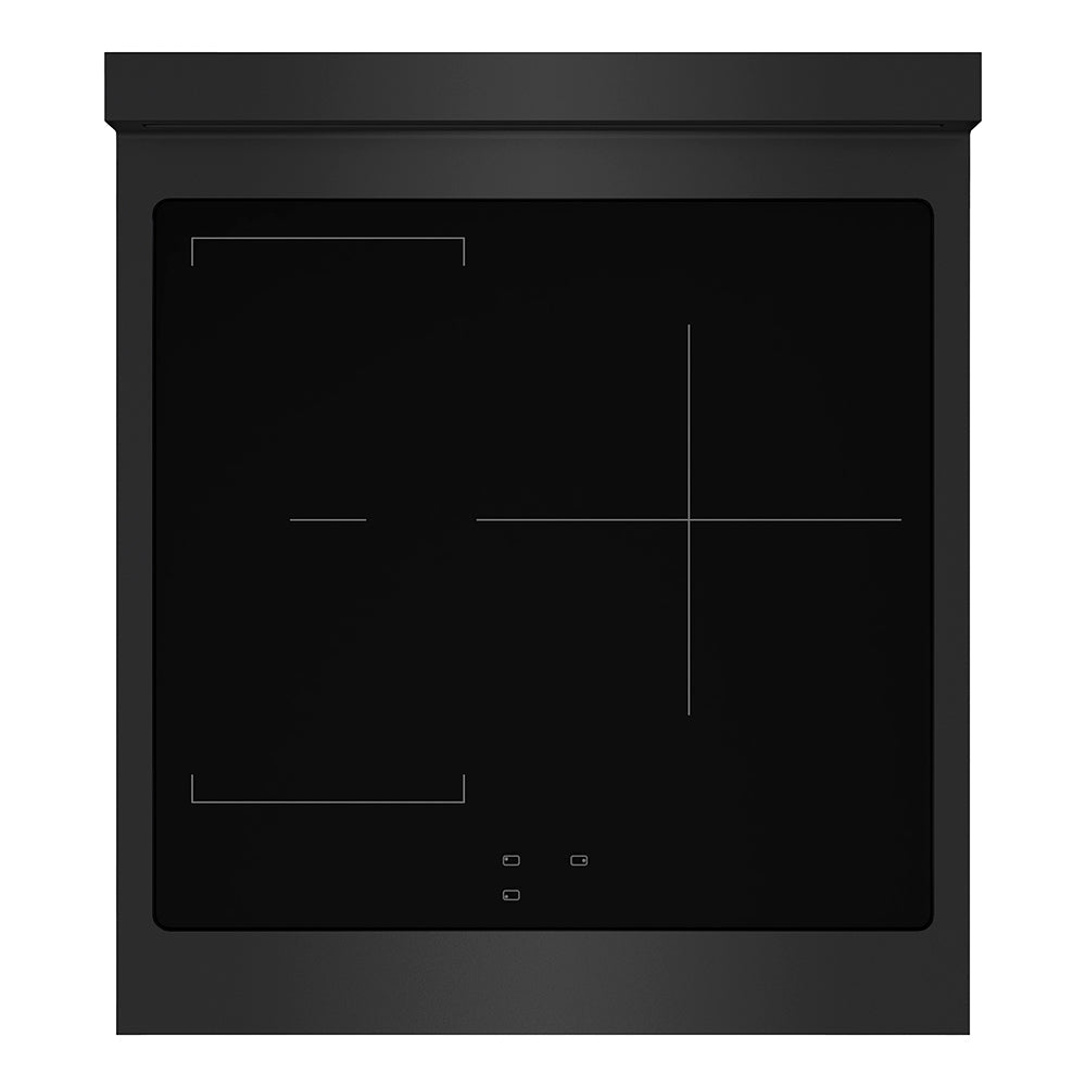 ZLINE Autograph Edition 24 in. 3.2 cu. ft. Paramount Induction Range with 3 Element Cooktop and Electric Convection Oven in Black Stainless Steel with Polished Gold Accents (SINRBZ-24-G)