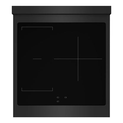 ZLINE Autograph Edition 24 in. 3.2 cu. ft. Paramount Induction Range with 3 Element Cooktop and Electric Convection Oven in Black Stainless Steel with Polished Gold Accents (SINRBZ-24-G)