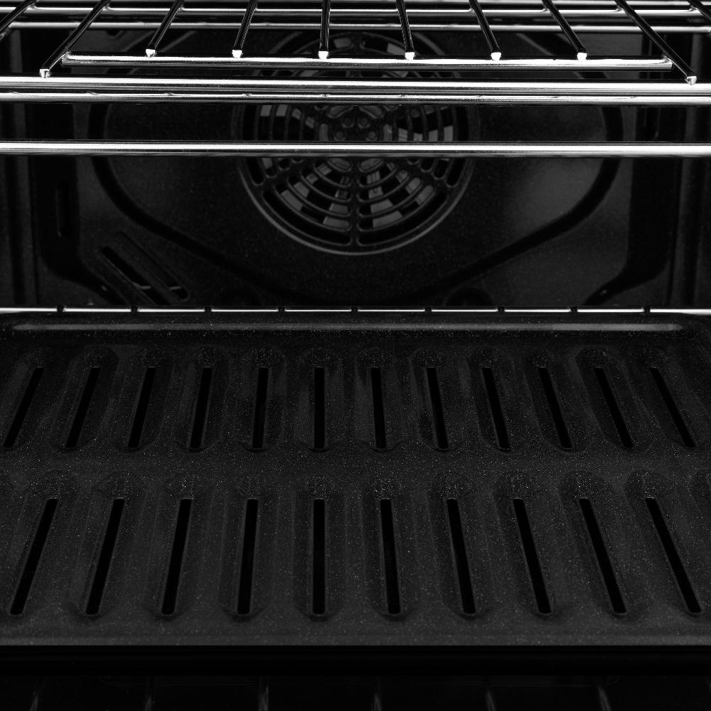 ZLINE Kitchen Package with 30 in. Black Stainless Steel Rangetop, 30 in. Over The Range Microwave with Modern Handle and Double Wall Oven (3KP-RTBOTR30-AWD)