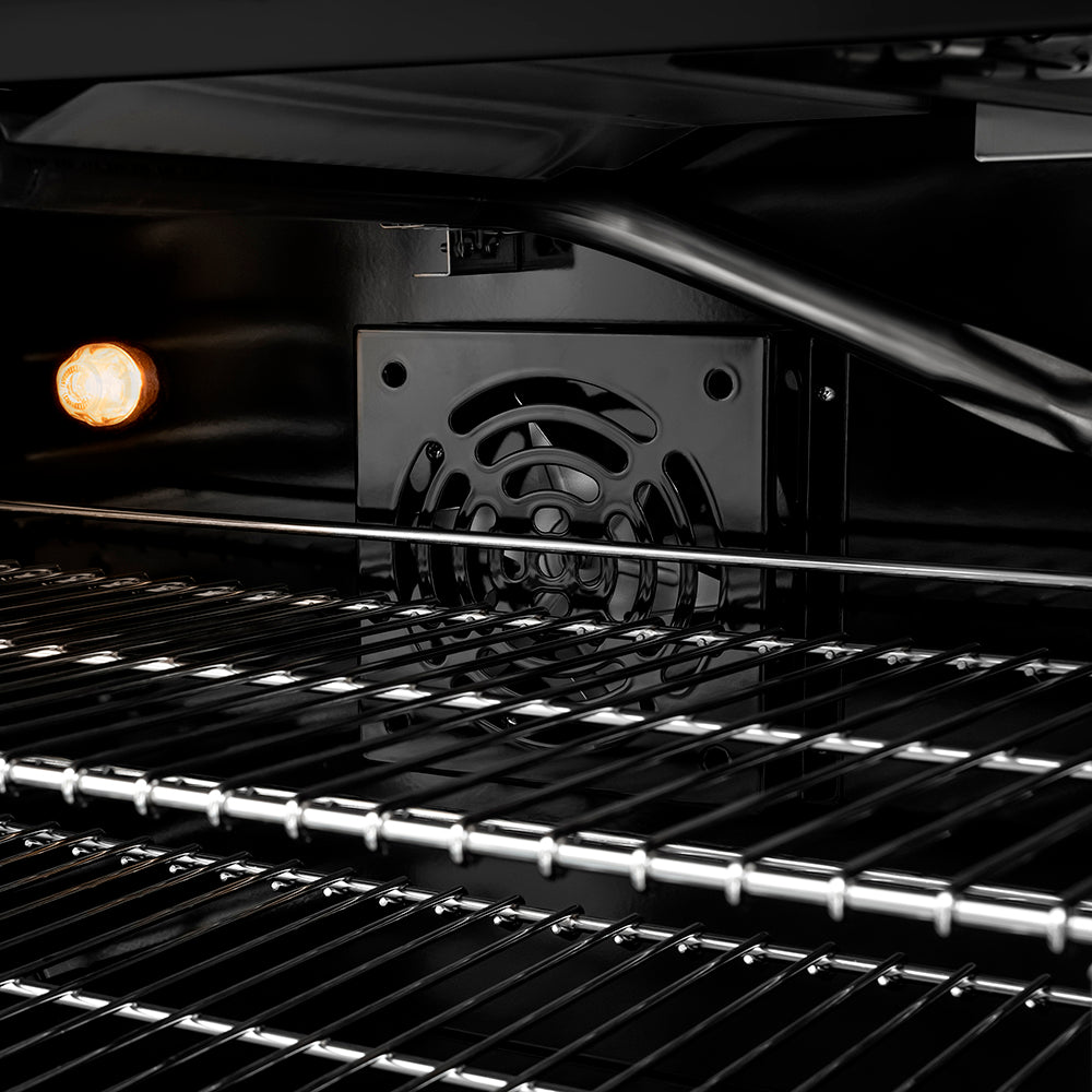 ZLINE 30 in. 4.2 cu. ft. Paramount Gas Range with Convection Gas Oven in Black Satin Stainless Steel with 4 Brass Burners (SGRBS-BR-30)
