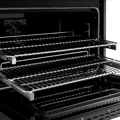 ZLINE Autograph Edition 36 in. 5.2 cu. ft. Paramount Dual Fuel Range with 6 Burner DuoPro™ Cooktop and Electric Convection Oven in Black Stainless Steel with Champagne Bronze Helix Handle and Accents (PSDRBZ-36-KCB)