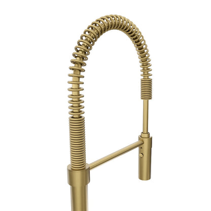 ZLINE Autograph Edition Sierra Pull Down Spring Single Handle Kitchen Faucet in Champagne Bronze (SRA-KF-CB)
