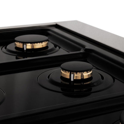 ZLINE Autograph Edition 60 in. 7.4 cu. ft. Legacy Dual Fuel Range with 9 Burner Gas Cooktop and 2 Electric Convection Ovens in Stainless Steel with White Matte Doors and Matte Black Accents (RAZ-WM-60-MB)