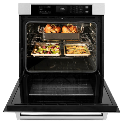 ZLINE 30 in. Professional True Convection Single Wall Oven with Air Fry and Self Clean in Satin Stainless Steel (WASS-30)