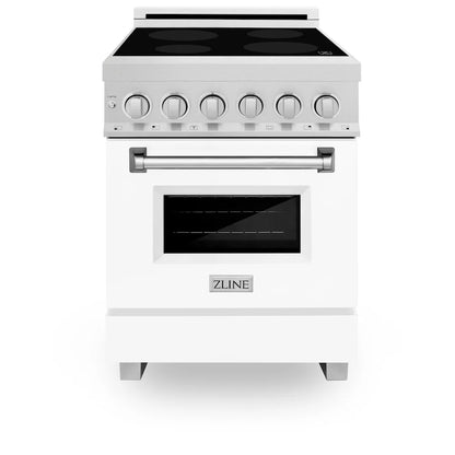 ZLINE 24 in. 2.8 cu. ft. Legacy Induction Range with 4 Element Cooktop and Electric Oven