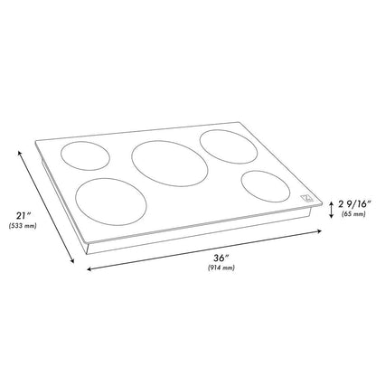 ZLINE 36 in. Induction Cooktop with 5 Burners (RCIND-36)