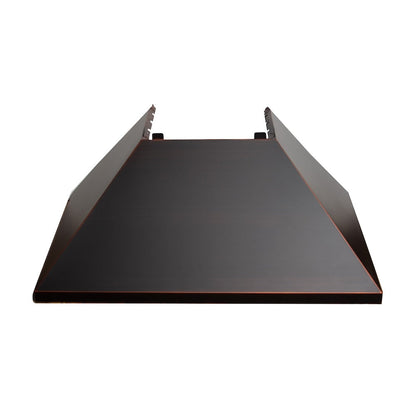 ZLINE 36 in. Ducted Satin Stainless Steel Wall Mount Range Hood with Oil Rubbed Bronze Shell (8654ORB-36)