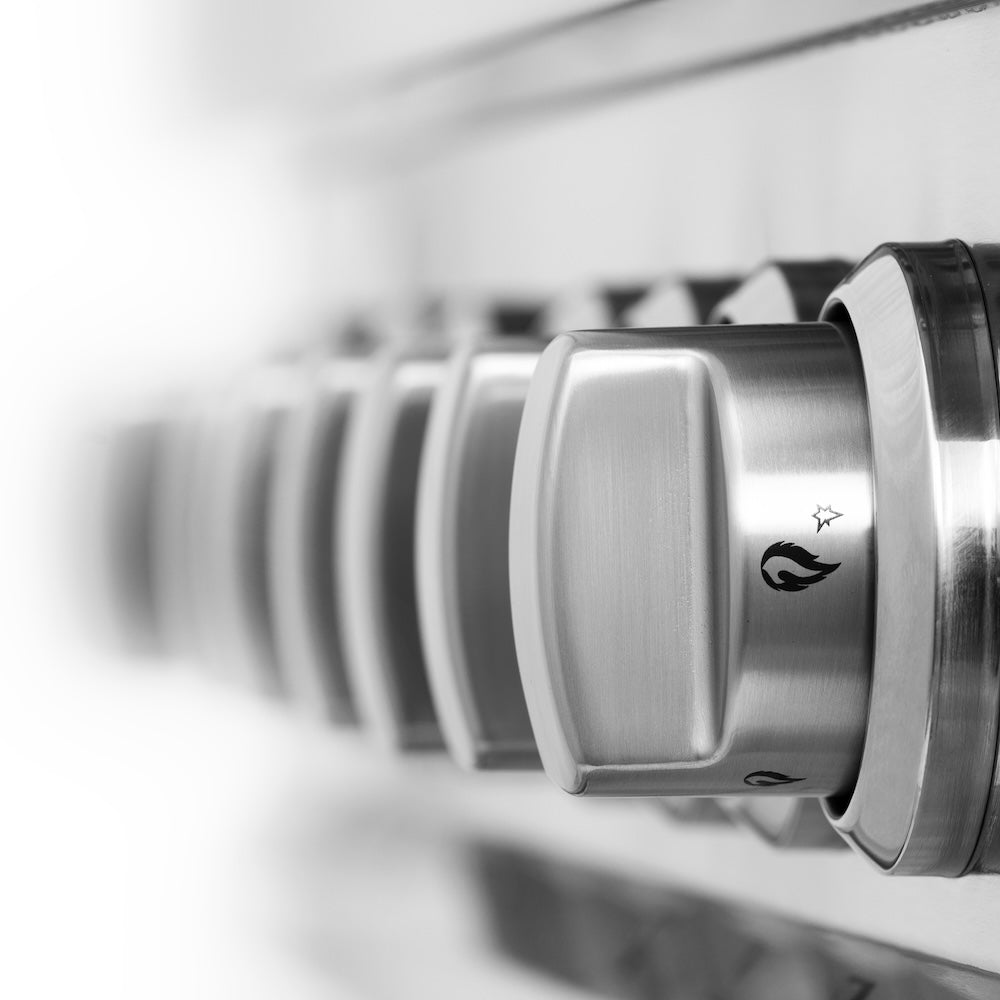 ZLINE 36 in. 4.6 cu. ft. Legacy Dual Fuel Range with 6 Burner Gas Cooktop and Electric Convection Oven in Stainless Steel with Satin Stainless Steel Door (RA-SN-36)