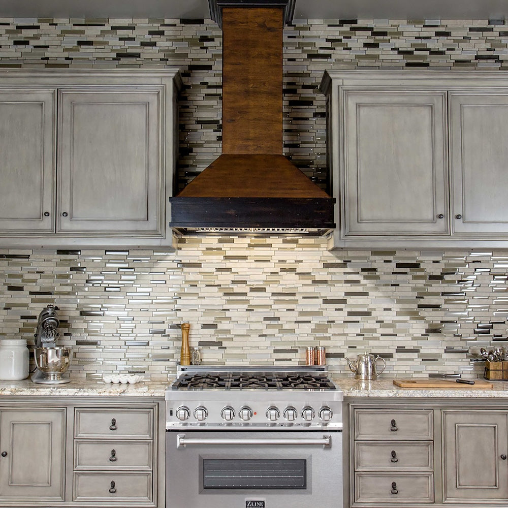 ZLINE 36 in. 4.6 cu. ft. Legacy Dual Fuel Range with 6 Burner Gas Cooktop and Electric Convection Oven in Stainless Steel with Satin Stainless Steel Door (RA-SN-36)