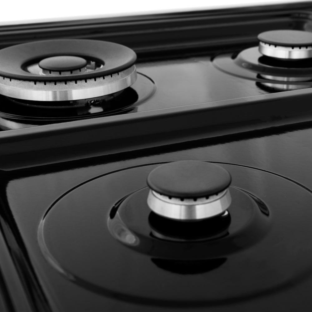 ZLINE 24 in. 2.8 cu. ft. Legacy Dual Fuel Range with 4 Burner Gas Cooktop and Electric Convection Oven in Satin Stainless Steel (RAS-SN-24)