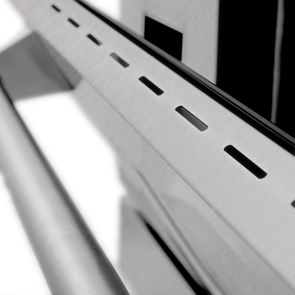 ZLINE 48 in. 6.0 cu. ft. Legacy Dual Fuel Range with 7 Burner Gas Cooktop and 2 Electric Ovens in Satin Stainless Steel (RAS-SN-48)