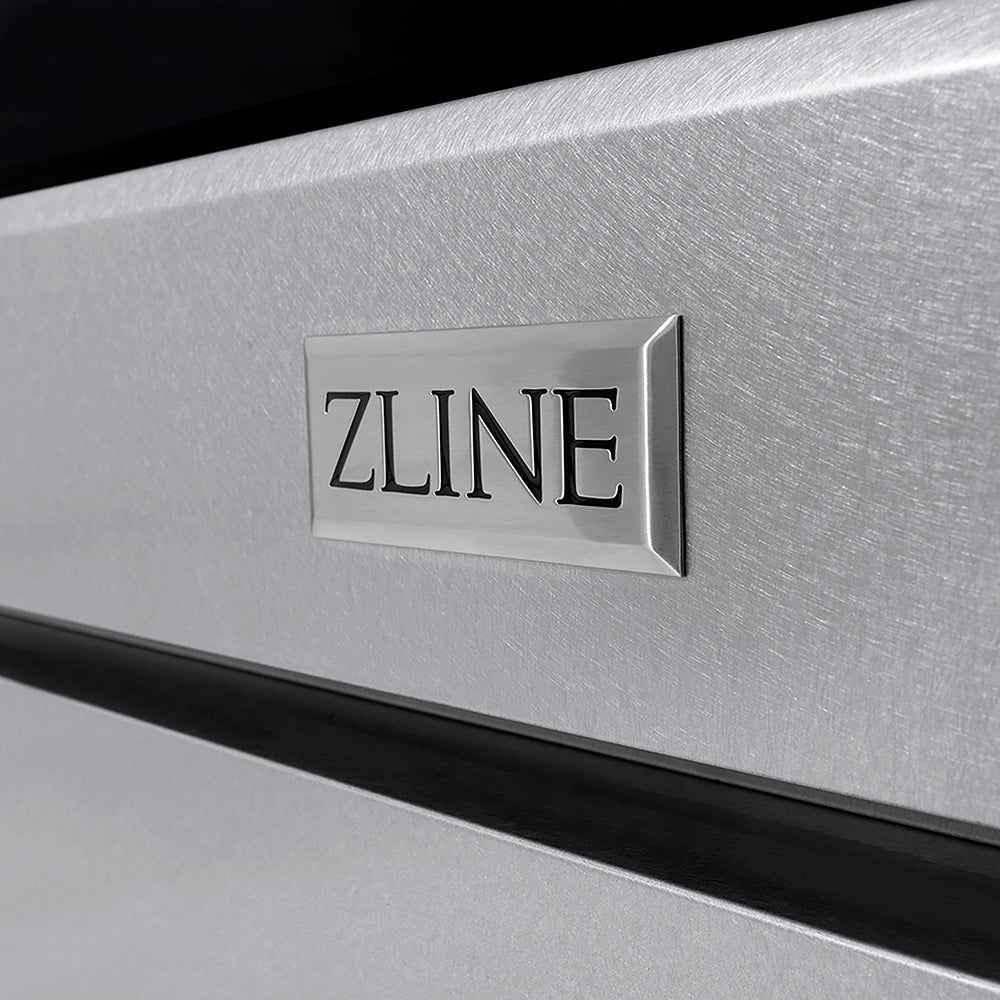ZLINE Autograph Edition 30 in. 4.2 cu. ft. Paramount Dual Fuel Range with 4 Burner DuoPro™ Cooktop and Electric Convection Oven in Satin Stainless Steel and Champagne Bronze Accents (PSDRSZ-30-CB)