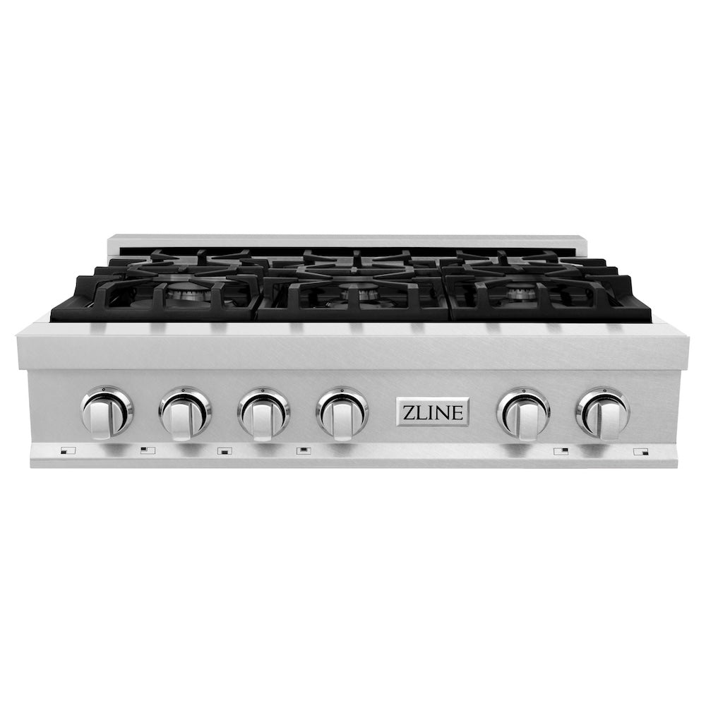 ZLINE 36 in. Legacy Gas Rangetop with 6 Burners and Porcelain Cooktop in Satin Stainless Steel (RTS-36)