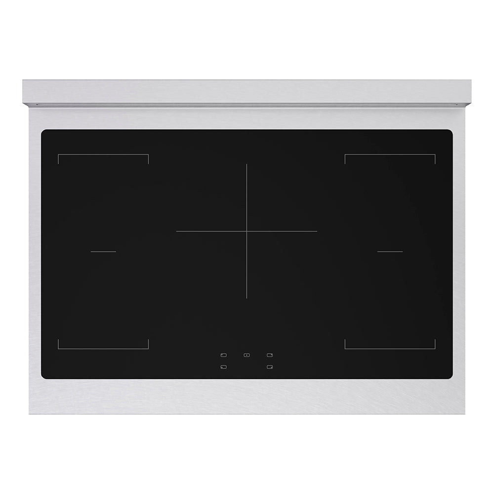ZLINE Autograph Edition 36 in. 5.2 cu. ft. Paramount Induction Range with 5 Element Cooktop and Electric Convection Oven in Satin Stainless Steel with Black Matte Door and Champagne Bronze Accents (SINRSZ-BLM36-CB)