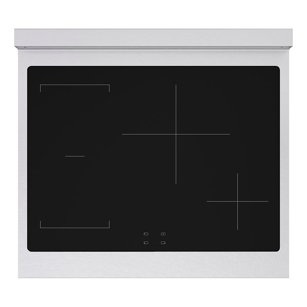 ZLINE Autograph Edition 30 in. 4.2 cu. ft. Paramount Induction Range with 4 Element Cooktop and Electric Convection Oven in Satin Stainless Steel with White Matte Door and Polished Gold Accents (SINRSZ-WM-30-G)