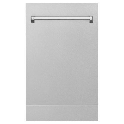 ZLINE 18 in. Tallac Series 3rd Rack Top Control Dishwasher with Satin Stainless Steel Panel and Stainless Steel Tub, 51dBa (DWV-SN-18)