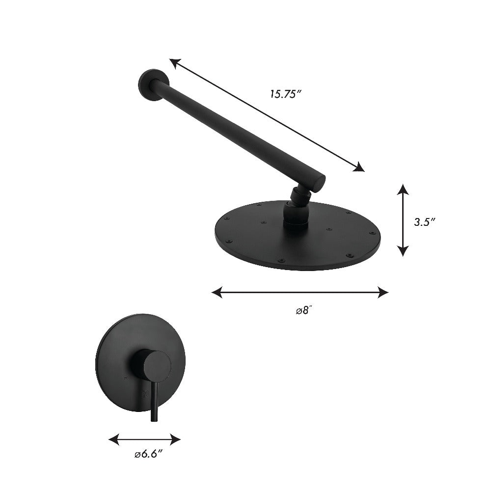 ZLINE Autograph Edition El Dorado Rainfall Shower Faucet in Matte Black (ELD-SHF-MB)