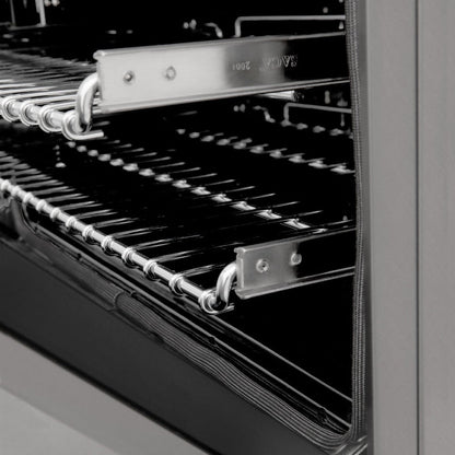 ZLINE 30 in. Kitchen Package with Satin Stainless Dual Fuel Range, Ducted Vent Range Hood and Dishwasher (3KP-RASRH30-DW)
