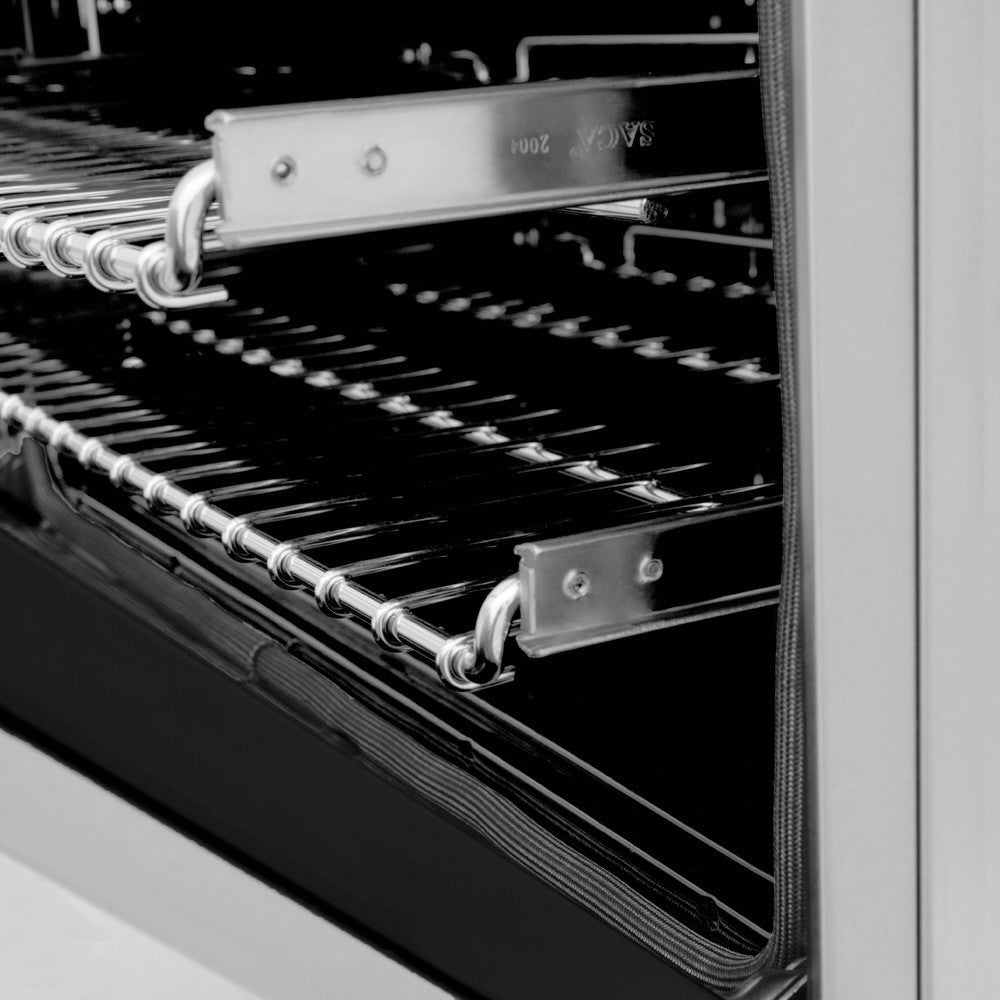 ZLINE Autograph Edition Kitchen Package in Stainless Steel with 30 in. Dual Fuel Range, 30 in. Range Hood, and 24 in. Dishwasher with Polished Gold Accents (3AKP-RARHDWM30-G)