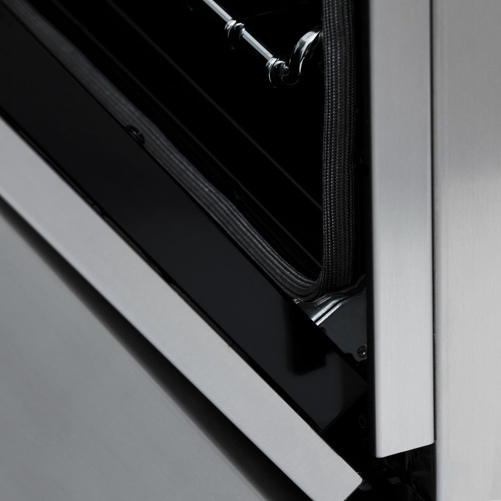ZLINE Autograph Edition 24 in. 2.8 cu. ft. Legacy Dual Fuel Range with 4 Burner Gas Cooktop and Electric Convection Oven in Stainless Steel and Matte Black Accents (RAZ-24-MB)