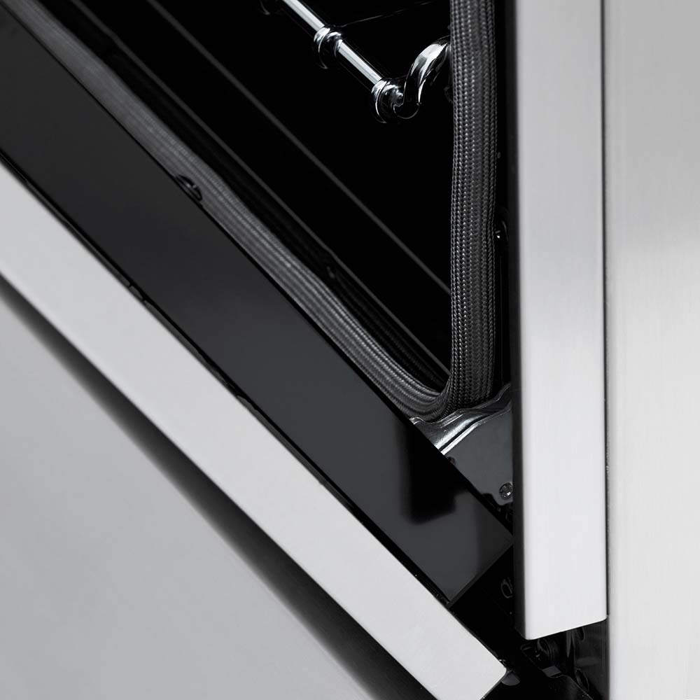 ZLINE Autograph Edition 24 in. 2.8 cu. ft. Legacy Dual Fuel Range with 4 Burner Gas Cooktop and Electric Convection Oven in Stainless Steel and Champagne Bronze Accents (RAZ-24-CB)