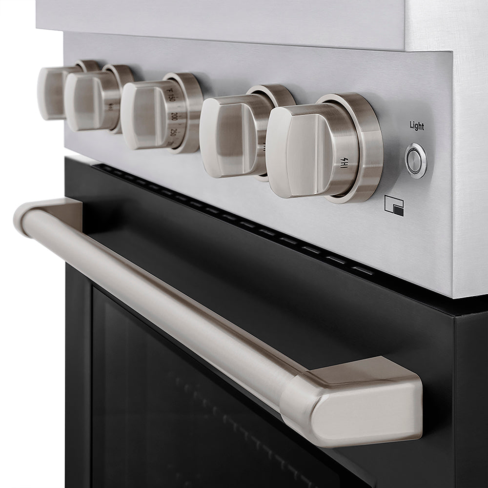 ZLINE 30 in. 4.2 cu. ft. Paramount Dual Fuel Range with 4 Burner DuoPro™ Cooktop and Electric Convection Oven with Black Matte Door (PSDR-BLM-30)