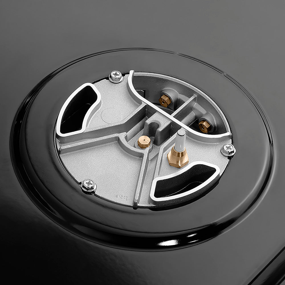 ZLINE Autograph Edition 48 in. 6.7 cu. ft. Paramount Gas Range with 8 Burner DuoPro™ Cooktop and Dual Ovens with Black Matte Doors and Champagne Bronze Accents (PSGRZ-BLM-48-CB)