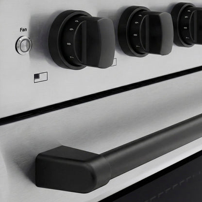 ZLINE Autograph Edition 30 in. 4.2 cu. ft. Paramount Induction Range with 4 Element Cooktop and Electric Convection Oven in Stainless Steel with Matte Black Accents (SINRZ-30-MB)