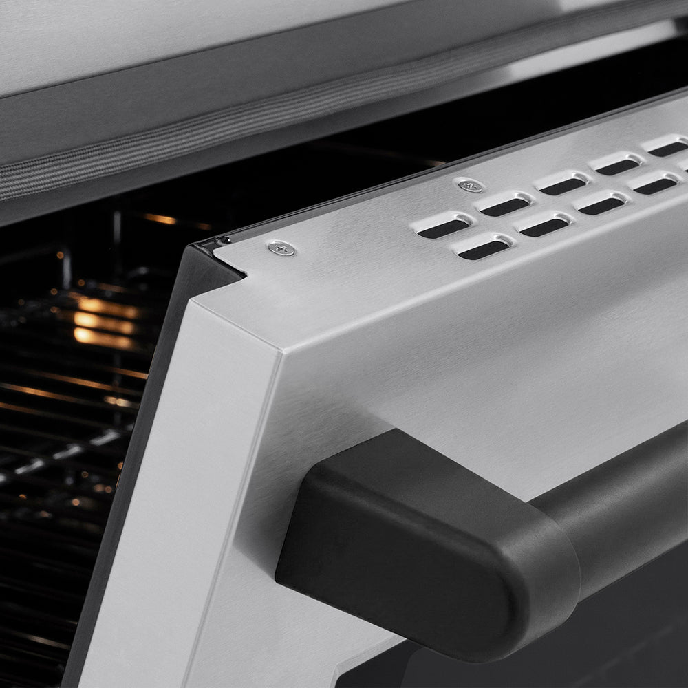 ZLINE Autograph Edition 36 in. 5.2 cu. ft. Paramount Induction Range with 5 Element Cooktop and Electric Convection Oven in Stainless Steel with Matte Black Accents (SINRZ-36-MB)