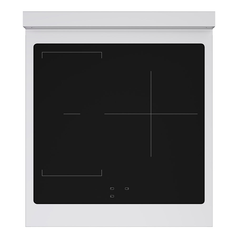 ZLINE Autograph Edition 24 in. 3.2 cu. ft. Paramount Induction Range with 3 Element Cooktop and Electric Convection Oven in Stainless Steel with White Matte Door and Polished Gold Accents (SINRZ-WM-24-G)
