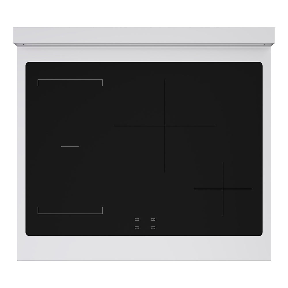 ZLINE Autograph Edition 30 in. 4.2 cu. ft. Paramount Induction Range with 4 Element Cooktop and Electric Convection Oven in Stainless Steel with White Matte Door and Champagne Bronze Accents (SINRZ-WM-30-CB)