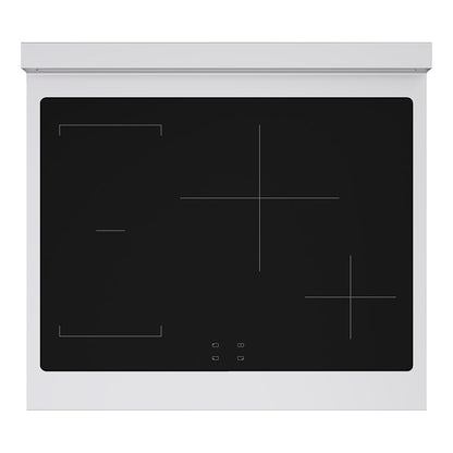 ZLINE Autograph Edition 30 in. 4.2 cu. ft. Paramount Induction Range with 4 Element Cooktop and Electric Convection Oven in Stainless Steel with White Matte Door and Champagne Bronze Accents (SINRZ-WM-30-CB)