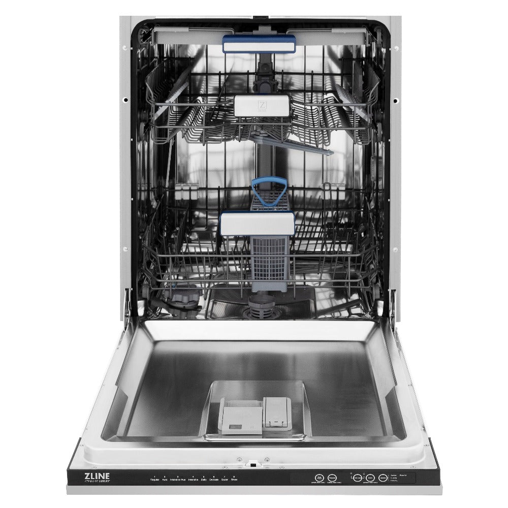 ZLINE 36 in. Kitchen Package with Stainless Steel Dual Fuel Range, Convertible Vent Range Hood and Tall Tub Dishwasher (3KP-RARH36-DWV)
