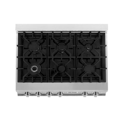 ZLINE Kitchen Package with 36 in. Stainless Steel Rangetop and 36 in. Convertible Range Hood (2KP-RTRH36)