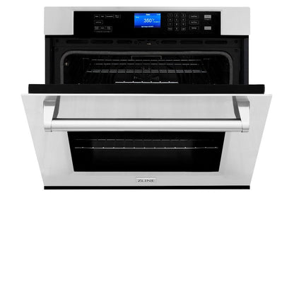 ZLINE Kitchen Package with 36 in. Stainless Steel Rangetop and 30 in. Single Wall Oven (2KP-RTAWS36)