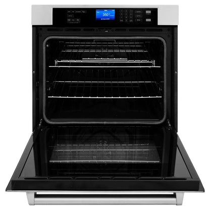 ZLINE Kitchen Package with Refrigerator, 30 in. Stainless Steel Rangetop, 30 in. Range Hood, 30 in. Single Wall Oven and 24 in. Tall Tub Dishwasher (5KPR-RTRH30-AWSDWV)