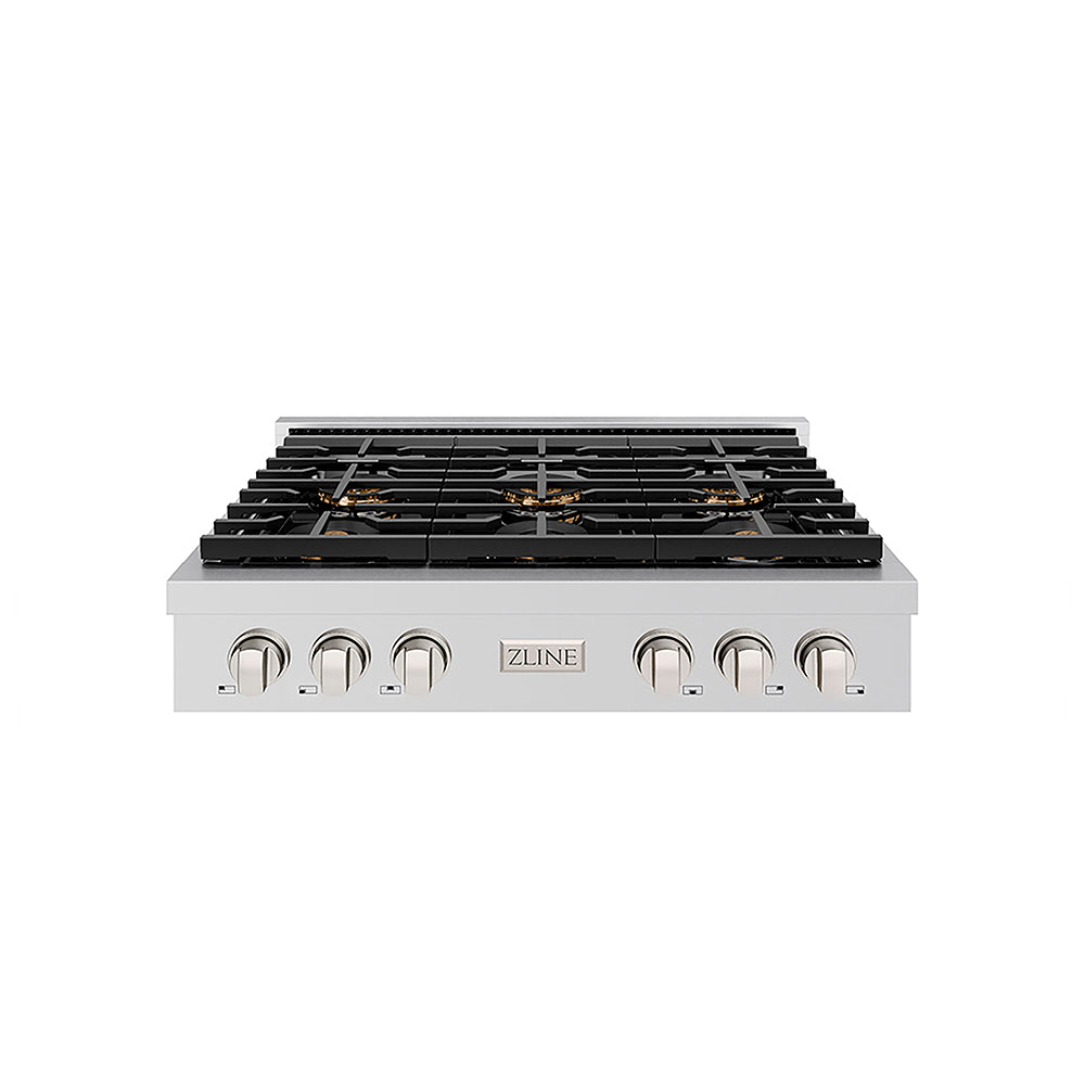 ZLINE 36 in. Paramount Gas Rangetop with 6 Burner DuoPro™ Cooktop in Stainless Steel (PSRT36)