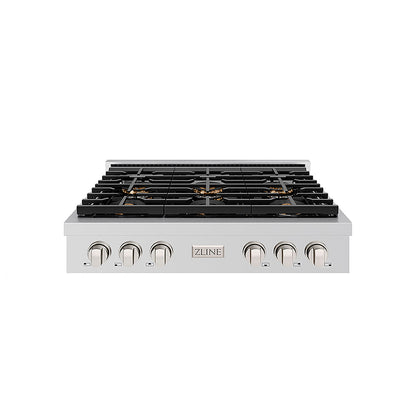 ZLINE 36 in. Paramount Gas Rangetop with 6 Burner DuoPro™ Cooktop in Stainless Steel (PSRT36)