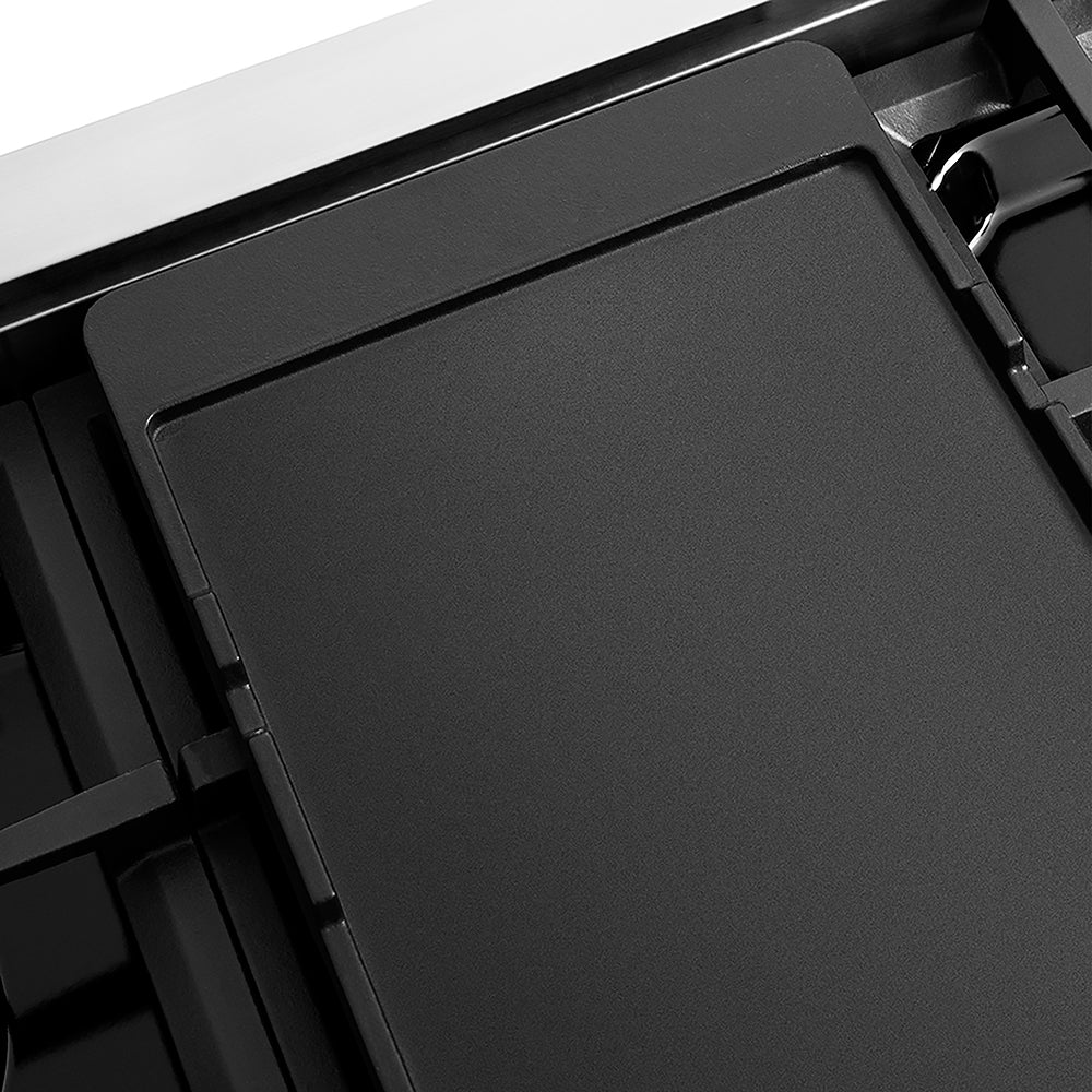 ZLINE Autograph Edition 48 in. Paramount Gas Rangetop with 8 Burner DuoPro™ Cooktop in Stainless Steel and Matte Black Accents (PSRTZ-48-MB)