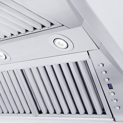 ZLINE 30 in. Professional Convertible Vent Wall Mount Range Hood in Stainless Steel with Crown Molding (587CRN-30)