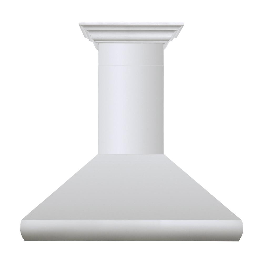 ZLINE 30 in. Professional Convertible Vent Wall Mount Range Hood in Stainless Steel with Crown Molding (587CRN-30)