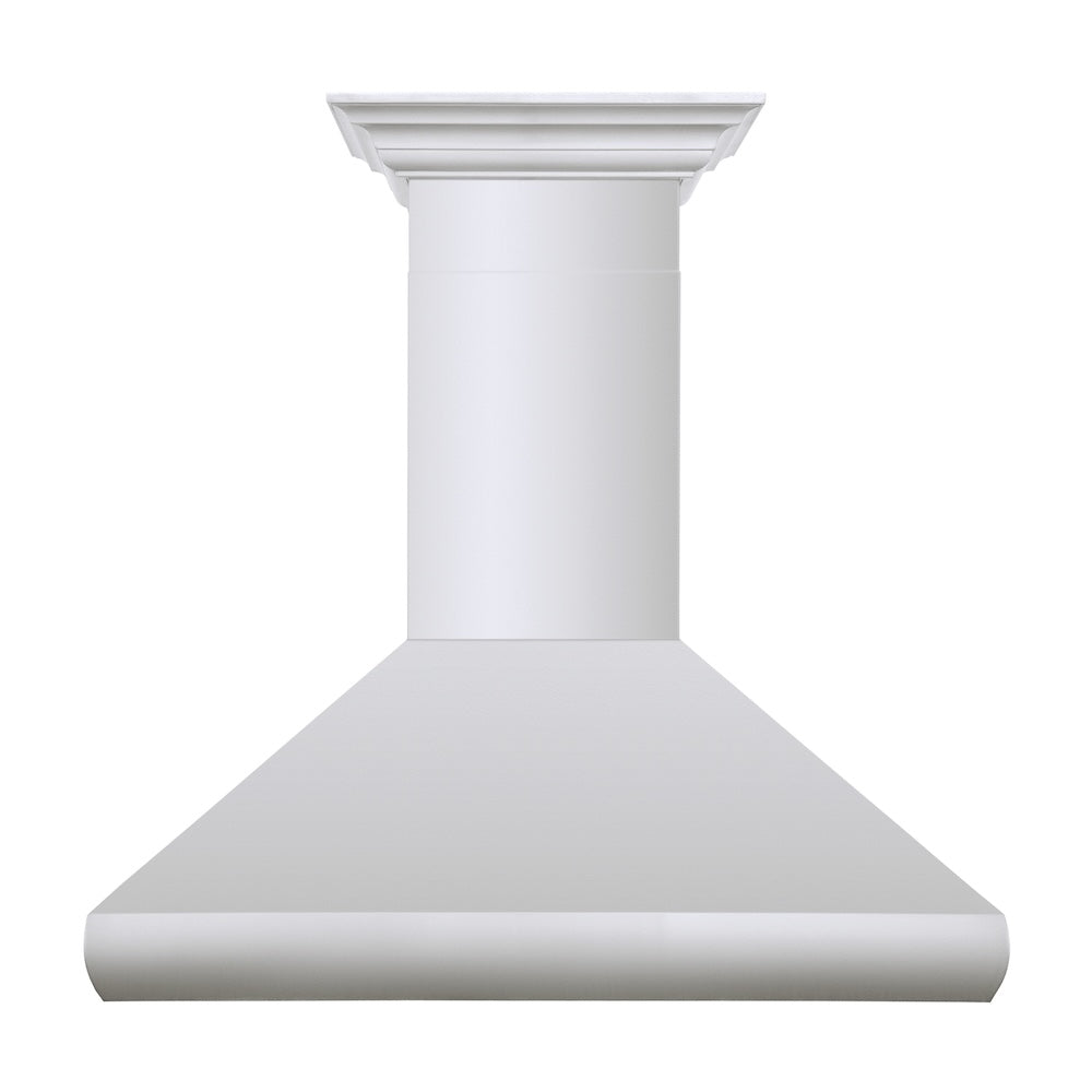 ZLINE 36 in. Professional Convertible Vent Wall Mount Range Hood in Stainless Steel with Crown Molding (587CRN-36)