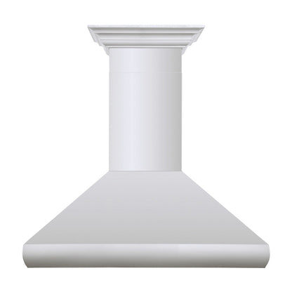 ZLINE 36 in. Professional Convertible Vent Wall Mount Range Hood in Stainless Steel with Crown Molding (587CRN-36)
