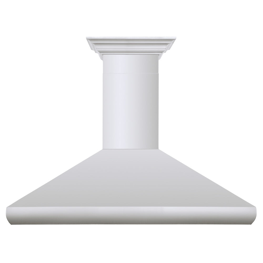 ZLINE 48 in. Professional Convertible Vent Wall Mount Range Hood in Stainless Steel with Crown Molding (587CRN-48)