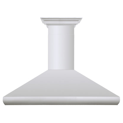 ZLINE 48 in. Professional Convertible Vent Wall Mount Range Hood in Stainless Steel with Crown Molding (587CRN-48)