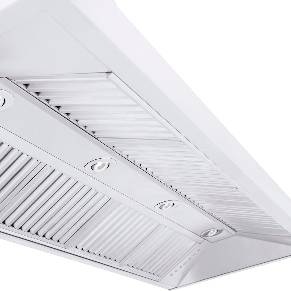ZLINE 60 in. Professional Convertible Vent Wall Mount Range Hood in Stainless Steel with Crown Molding (597CRN-60)