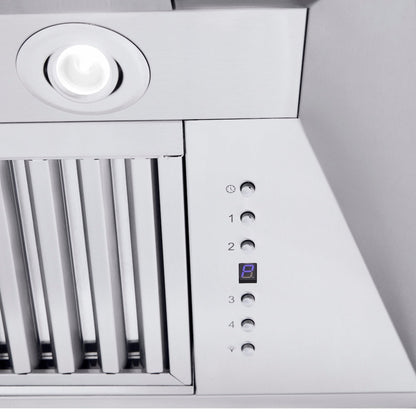 ZLINE 60 in. Professional Convertible Vent Wall Mount Range Hood in Stainless Steel with Crown Molding (597CRN-60)
