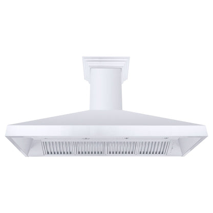 ZLINE 60 in. Professional Convertible Vent Wall Mount Range Hood in Stainless Steel with Crown Molding (597CRN-60)