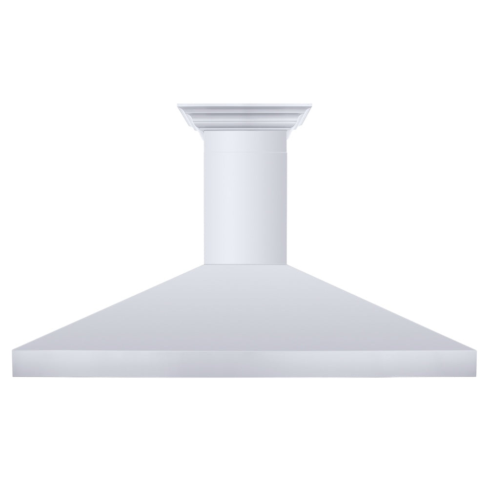 ZLINE 60 in. Professional Convertible Vent Wall Mount Range Hood in Stainless Steel with Crown Molding (597CRN-60)